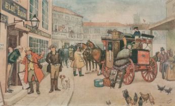 Albert LUDOVICI (1852-1932) David Copperfield arrives in London, Colour print, 7" X 11.75" (17cm x