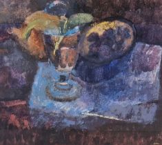 ƚ Christa GAA (German 1937-1992) Still Life with Grapes, Watercolour, Signed lower left, 8" x 9" (