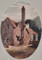 H. WORSLEY (British Active 1828-1843) Stone House, Watercolour, circa 1826, titled verso, 5.5" x