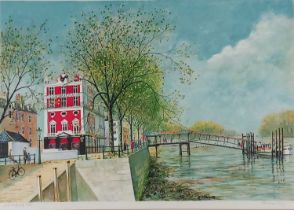 Jeremy KING (British 1933-2020) Star & Garter - Putney, Limited edition lithograph, Signed lower