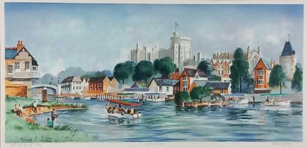 Jeremy KING (British 1933-2020) Windsor Castle, Limited edition lithograph, Signed lower right,