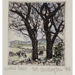 ƚ Sue LEWINGTON (British b. 1956) Winter Trees, Colour etching, inscribed, signed and dated '84, 2.
