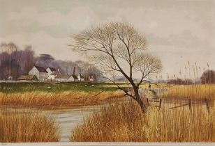Jeremy KING (British 1933-2020) Leighton Moss, Limited edition lithograph, Signed lower right,