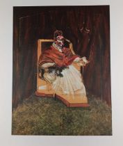 Francis BACON (1909-1992) Portrait of Pope Innocent XI, Offset lithograph, Edition of 500, 1995,