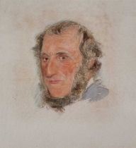 William Henry HUNT OWS (British 1790-1864) Sketch of a fisherman, pencil and wash laid on paper.