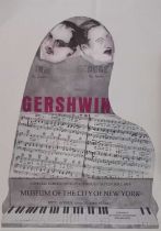 Three Gershwin Museum of the City of New York Theater Poster, Gershwin. A special exhibition May 6