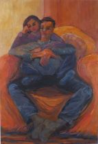 Carole O'TOOLE (British b. 1949) Young Love in an Armchair