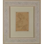 ƚ Sven BERLIN (British 1911-1999) Dancing Figure (early drawing), pencil drawing on paper, dated