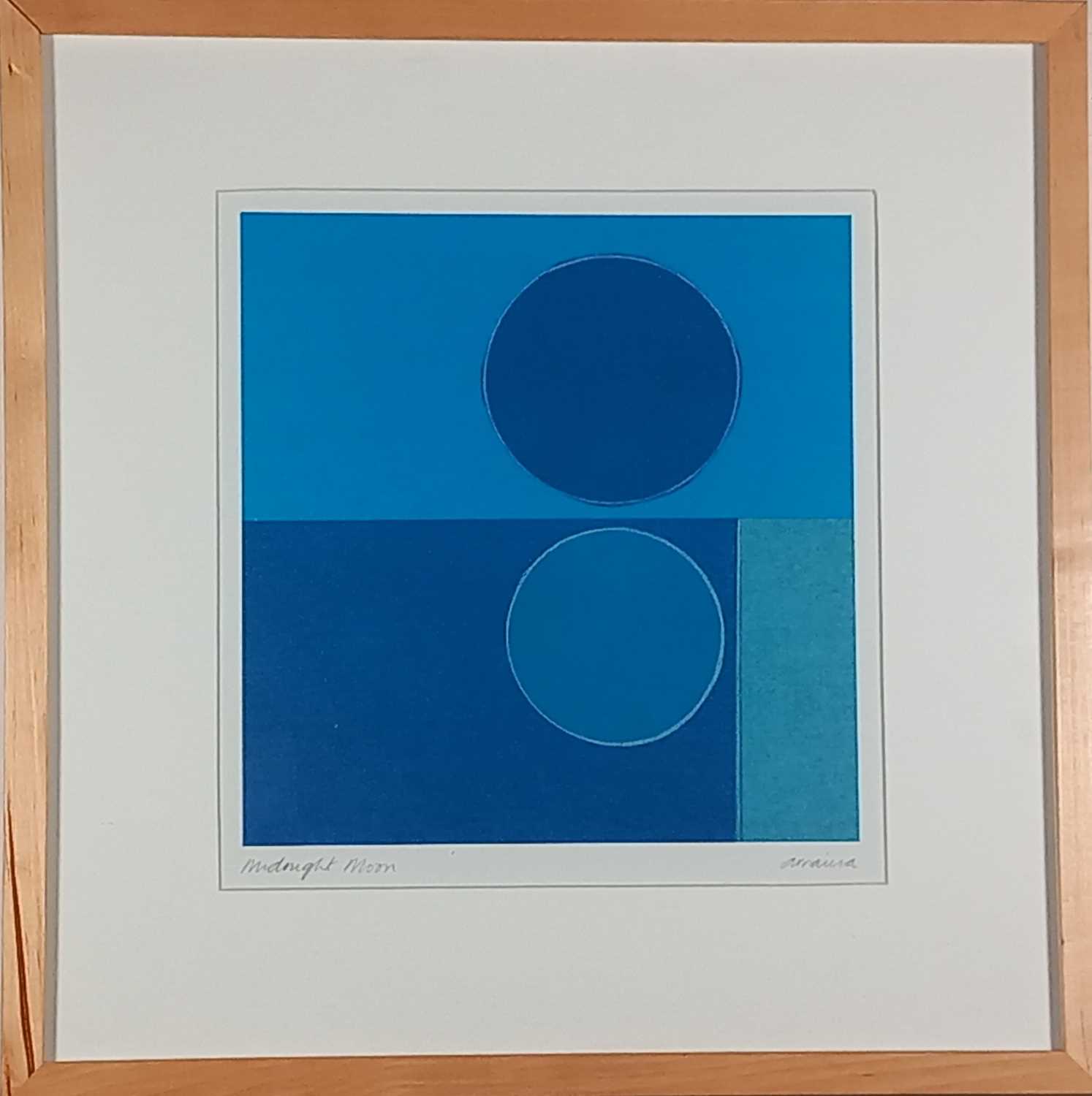 AMAINA (Australian 20th / 21st Century) Midnight Moon, Lithograph, Signed lower right, inscribed - Image 2 of 3