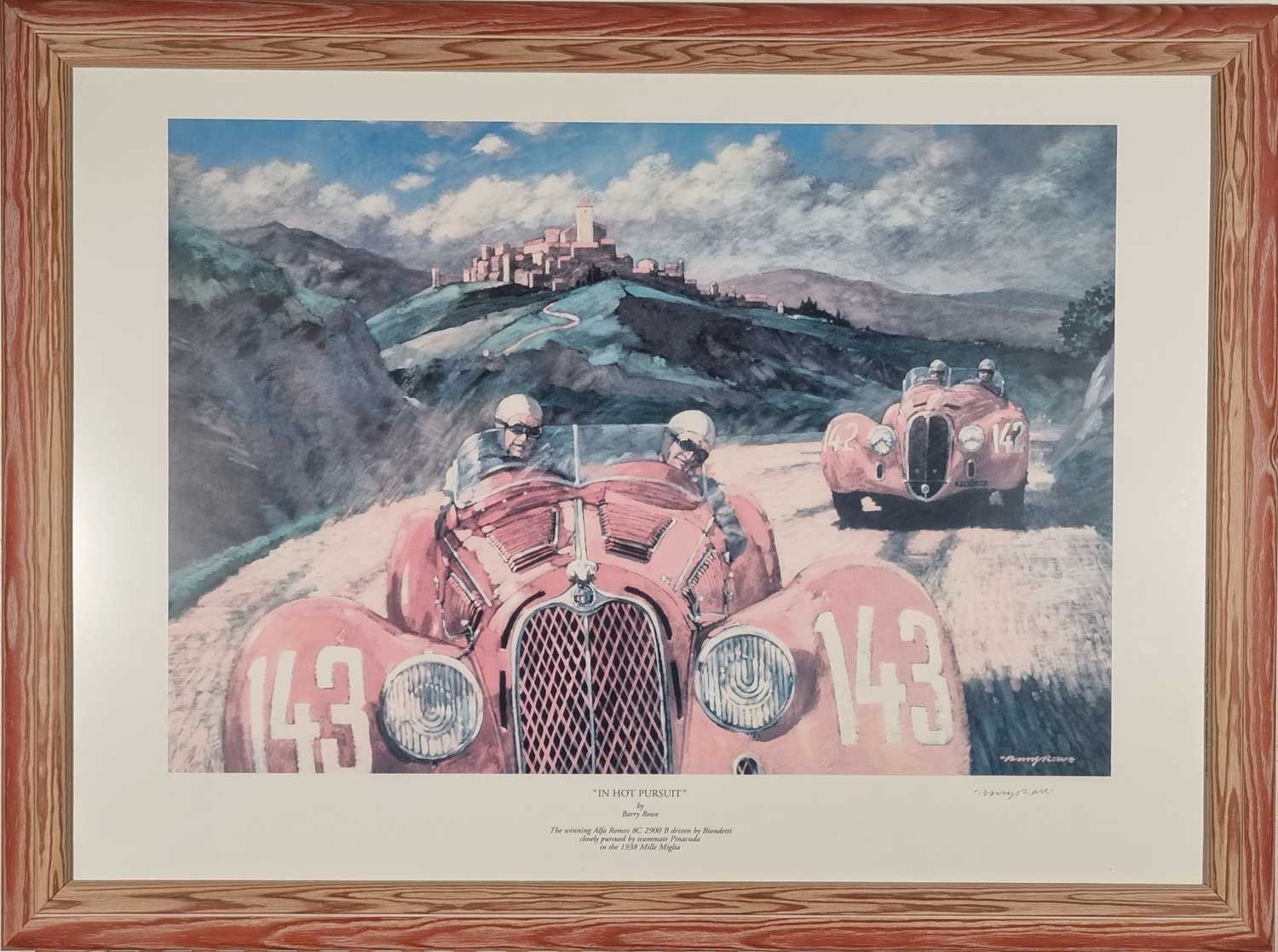 ƚ Barry ROWE (British 1938-2022) In Hot Pursuit (The Winning Alfa Romeo 8C 2900 B driven by - Image 2 of 3