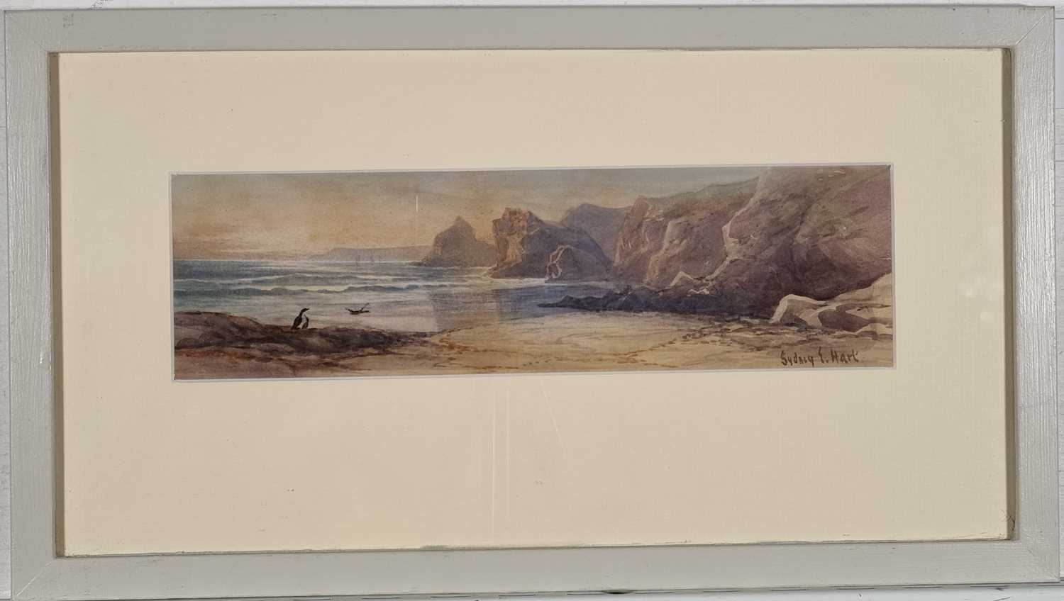 Sydney E. HART (British 1867-1921) Lion Rock from Pentreath Beach, Watercolour, Signed lower - Image 2 of 3