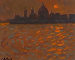 Paul STEPHENS (British b. 1957) Venice, Oil on panel, Signed lower left, titled and signed verso,