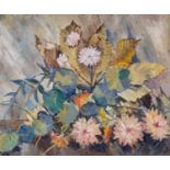 ƚ Marjorie DAVIES (British 1906-2007) An Array of Flowers, Oil on canvas, 19.5" x 23.5" (49cm x