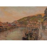 Harold Ernest Farquhar VIVIAN (British, Exhibited 1909-1933) Harbour (possibly Looe), Oil on