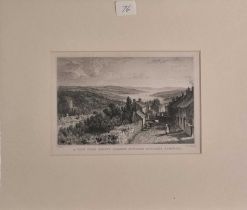 Thomas ALLOM (British 1804-1872) A View from Penryn, Looking Towards Flushing, Cornwall,