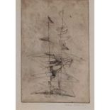 ƚ John WELLS (British 1907-2000) Etching No. 1, Signed and dated 1951 in pencil lower right,