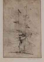 ƚ John WELLS (British 1907-2000) Etching No. 1, Signed and dated 1951 in pencil lower right,