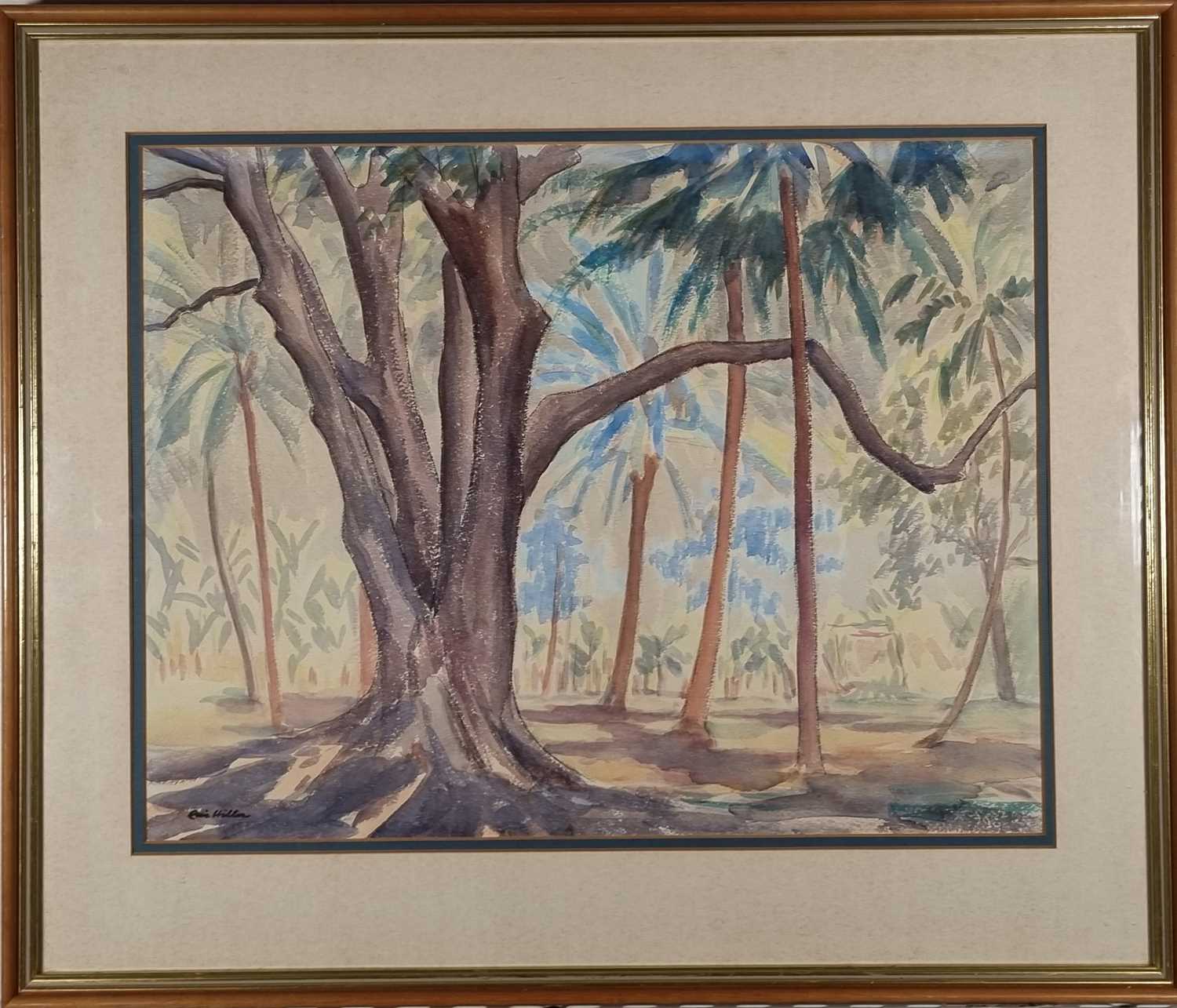 ƚ Eric HILLER (British 1893-1965) Woodland Walk, Watercolour, Signed lower left, 15.5" x 20" (39cm x - Image 2 of 3