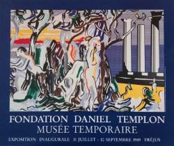Roy Lichtenstein, Foundation Daniel Templon Musée Temporaire, 11 Juillet - 10 Septembre 1989 poster,