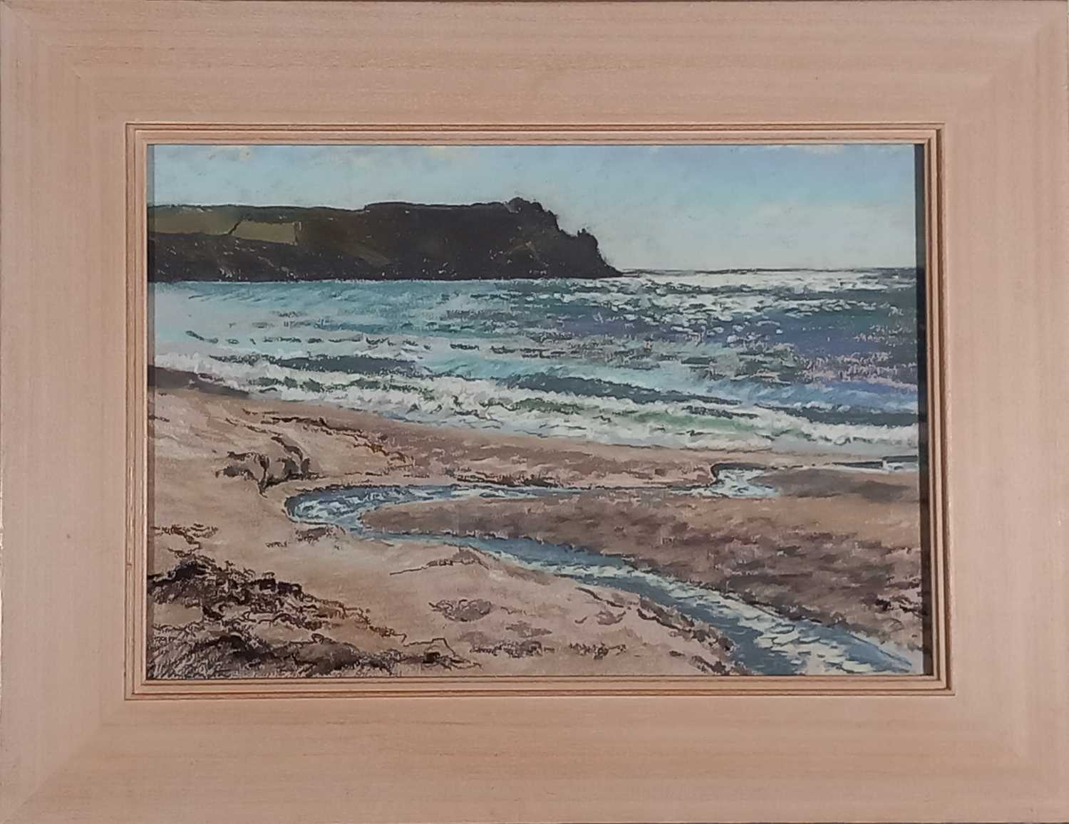 ƚ Gillian SMITH (British 20th / 21st Century) Nare Head from Pendower, Pastel, Signed lower left, - Image 2 of 3