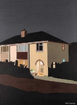 Sean SCOTT (British b. 1990) Night Walking, Acrylic on board, Signed and dated '23 lower right, 19.