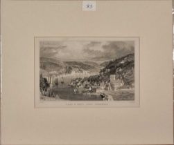 Thomas ALLOM (British 1804-1872) East & West Looe, Cornwall, Engraving, 4.5" x 6.75" (11cm x