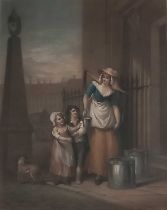 Thomas Gold APPLETON (American 1854-1924) Three Cries of London Mezzotints - Milk Maids, Cherry Ripe