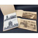 1938 POSTCARD BOOKLETS complete, in YPRES (2), Brit. War Cemeteries, Zeebrugge (3) total