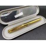 A new PARKER brilliant gold star fountain pen with fin nib sonnet series in gift box