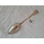 A George I table spoon with Hanoverian pattern with rat tail bowl, London 1719