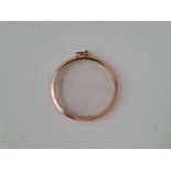 A large circular antique 9ct rose gold photo locket