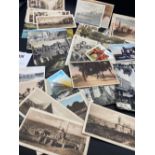 WORLD WAR I and II cards - inc Soldiers France, Egypt etc - about 47