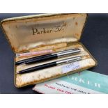 A set of PARKER 51 pen pencil and jotter in original box