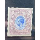 KUT SG74 (1921) 5R value. Script Wmk. Cat £225