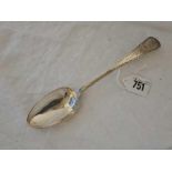 A George III bright cut table spoon, London 1804 by WS, 53g