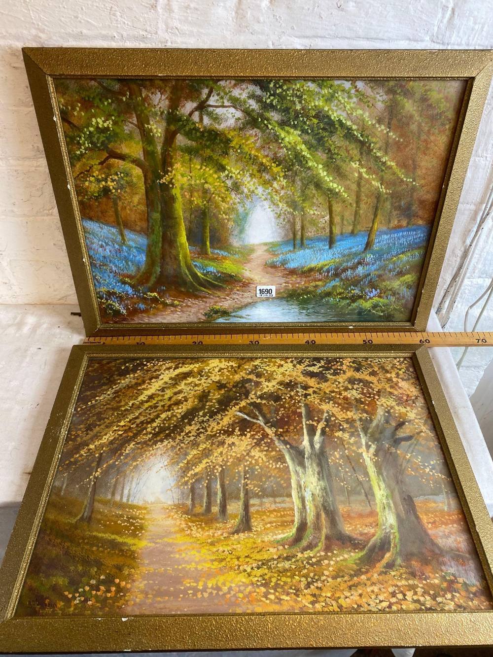 REG D. SHERRIN - The Blueblell Wood and Autumn colours, 15" x 21", signed, pair