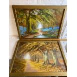 REG D. SHERRIN - The Blueblell Wood and Autumn colours, 15" x 21", signed, pair