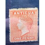 ANTIGUA SG7 (1867) One penny vermillion unused/no gum. Cat £250 mint