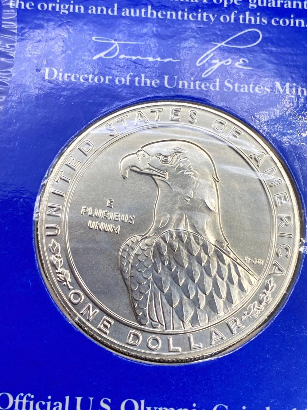 1983 USA silver Olympic dollar proof NO 0059170 - Image 2 of 2