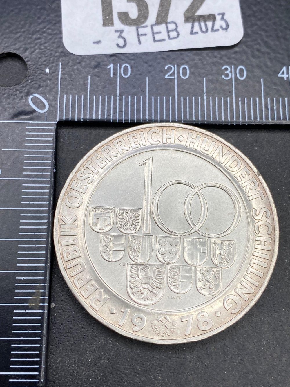 Australian 100 shilling silver 1978 - Image 2 of 2