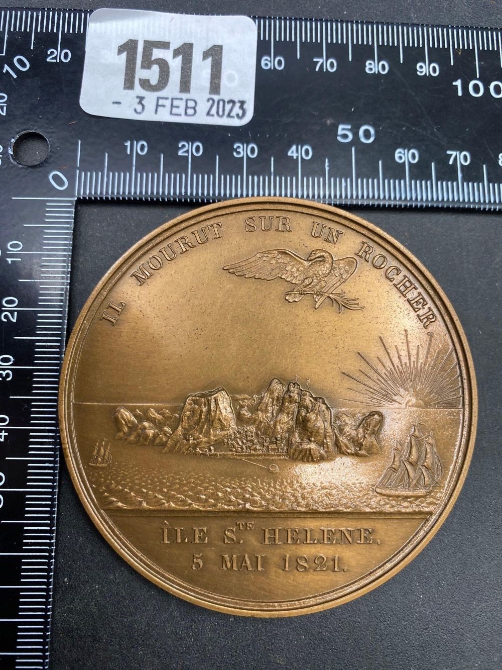 Death of Napoleon Medal St Helena 1821 - Image 2 of 2