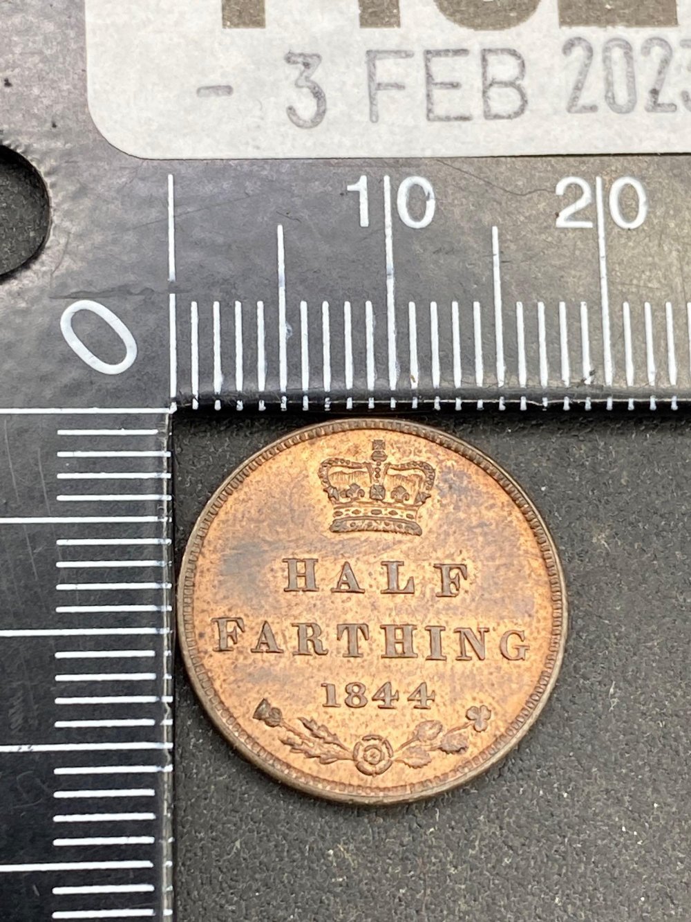 1844 half-farthing good grade luster - Image 2 of 2