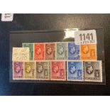 VIRGIN ISLANDS SG110-121 (1938 set). Set of 12 issues, all on chalky paper, mint.