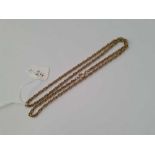 A rope twist neck chain 9ct 20” 10.3g