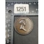 1817 Large copper medal Death of Princess Charlotte. Rare