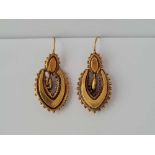 A good pair of Victorian gold earrings 4.2g