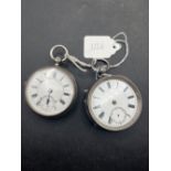 Two gents silver pocket watches one A/F