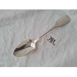 A George III crested Irish dessert spoon with rat tail bowl, Dublin 1812 by RW (N West)
