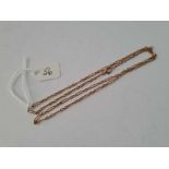 Edwardian tagged fancy neck chain 15ct gold 19” 4.6g