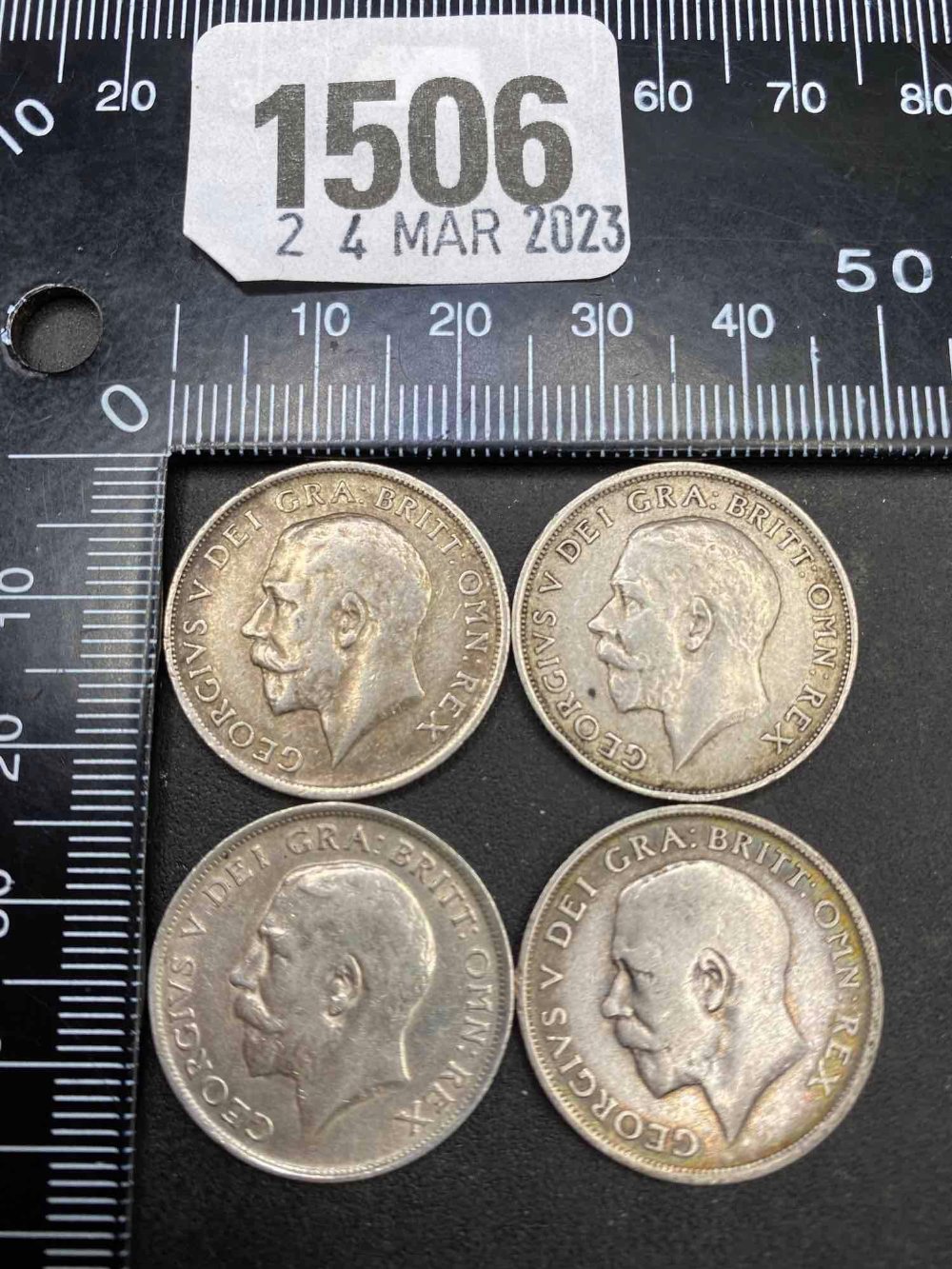 Shillings 1913, 1916, 1917 and 1919